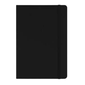 Black Hardcover Notebook with Elastic Closure