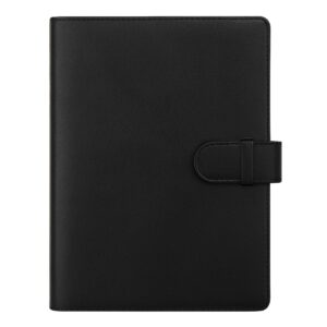 Premium Black PU Leather Notebook with Magnetic Closure